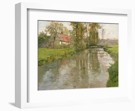 River Landscape, C.1897-Fritz Thaulow-Framed Giclee Print