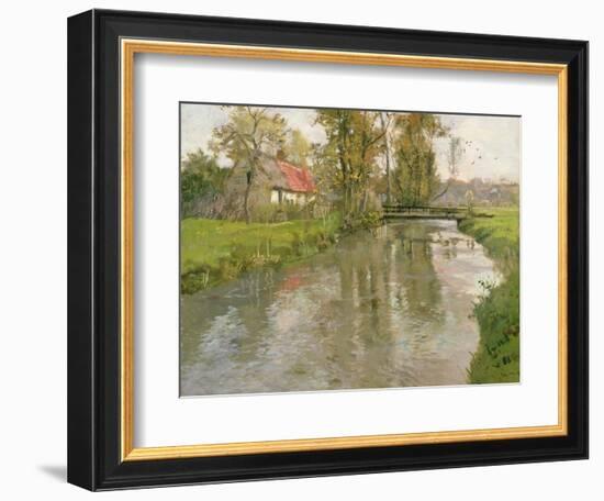 River Landscape, C.1897-Fritz Thaulow-Framed Giclee Print