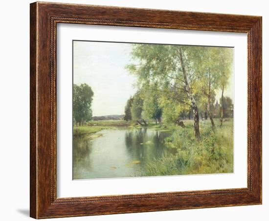 River Landscape in Summer-Ernest Parton-Framed Giclee Print