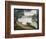 River Landscape with a Boat-Georges Seurat-Framed Giclee Print