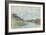 River Landscape with a Fishing Boat watercolor-Giovanni Boldini-Framed Giclee Print