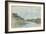 River Landscape with a Fishing Boat watercolor-Giovanni Boldini-Framed Giclee Print