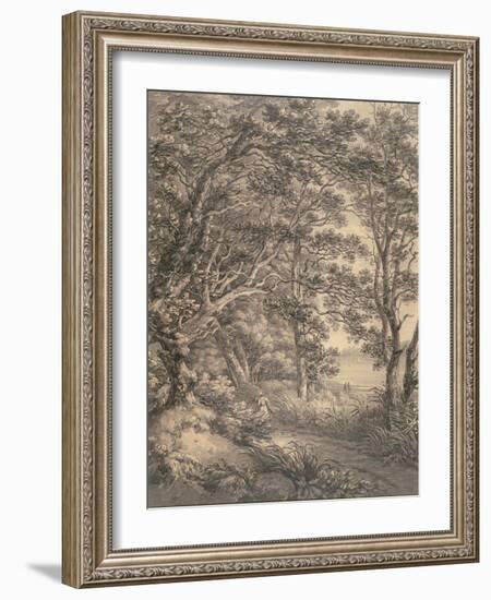 River Landscape with Figures-Thomas Hearne-Framed Giclee Print