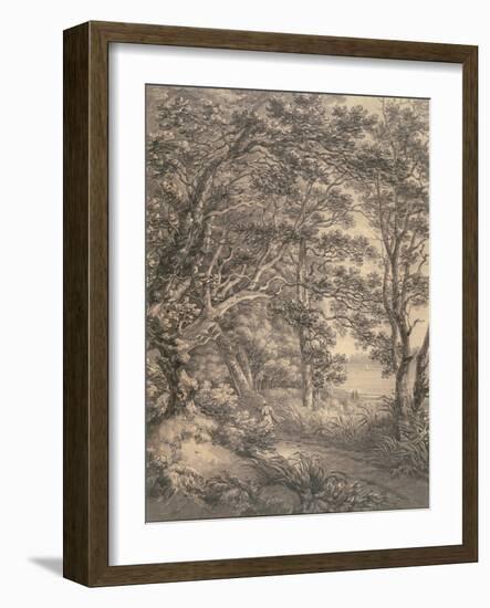 River Landscape with Figures-Thomas Hearne-Framed Giclee Print