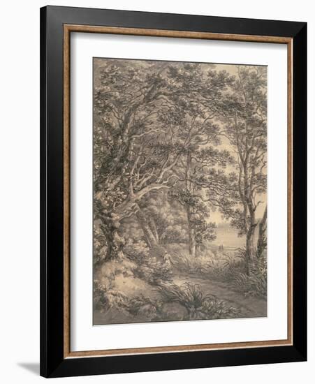 River Landscape with Figures-Thomas Hearne-Framed Giclee Print