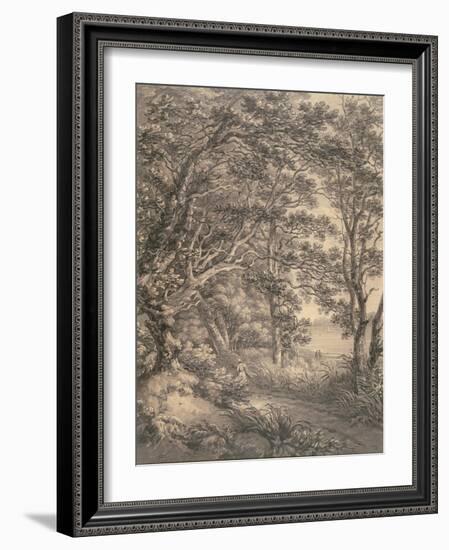 River Landscape with Figures-Thomas Hearne-Framed Giclee Print