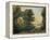 River Landscape with Goatherd Piping, 17th Century-Claude Lorraine-Framed Premier Image Canvas