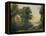 River Landscape with Goatherd Piping, 17th Century-Claude Lorraine-Framed Premier Image Canvas
