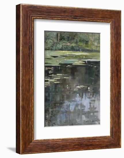 River Landscape with Water Lilies-Julia Beck-Framed Premium Giclee Print