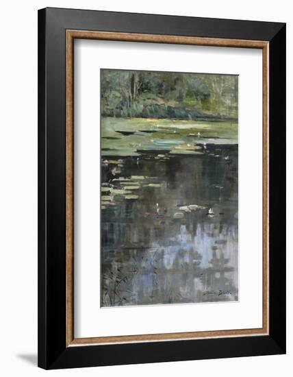 River Landscape with Water Lilies-Julia Beck-Framed Premium Giclee Print