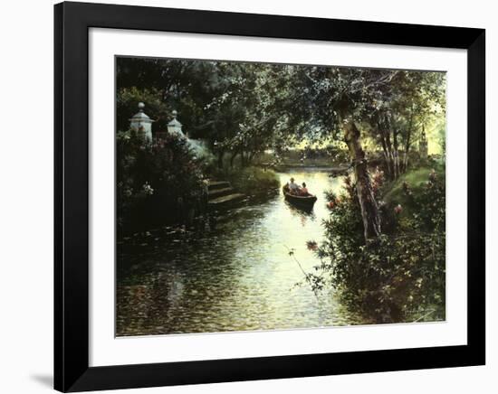 River Landscape-Manuel Garcia Y Rodriguez-Framed Art Print