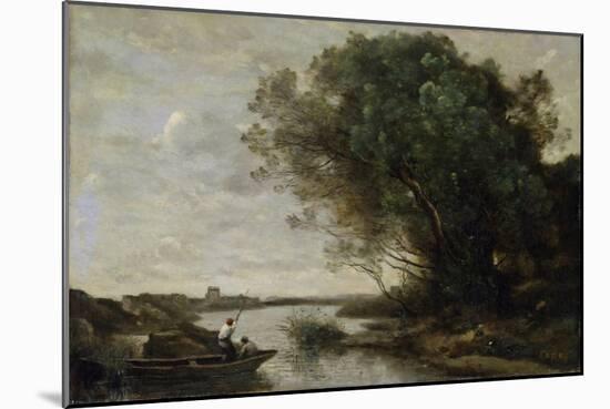 River Landscape-Jean-Baptiste-Camille Corot-Mounted Giclee Print