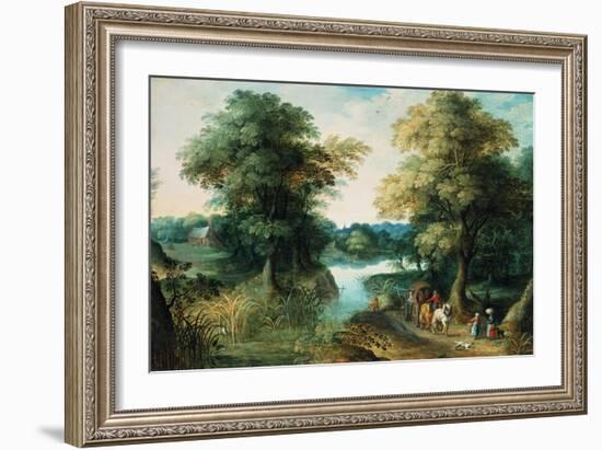 River Landscape-Jan Brueghel the Elder-Framed Giclee Print