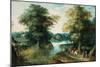 River Landscape-Jan Brueghel the Elder-Mounted Giclee Print