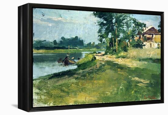 River Landscape-Ezechiele Acerbi-Framed Premier Image Canvas