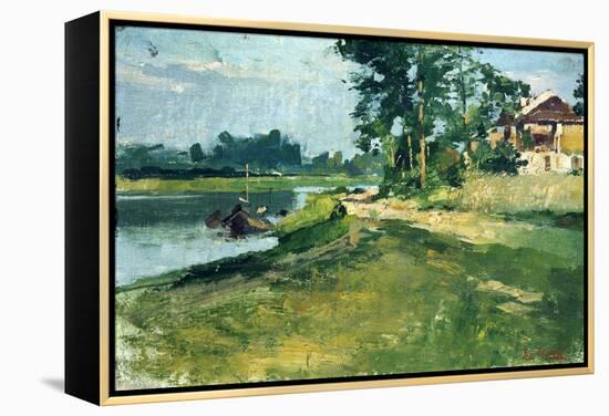 River Landscape-Ezechiele Acerbi-Framed Premier Image Canvas