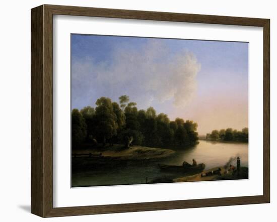 River Landscape-Otto Wagner-Framed Giclee Print