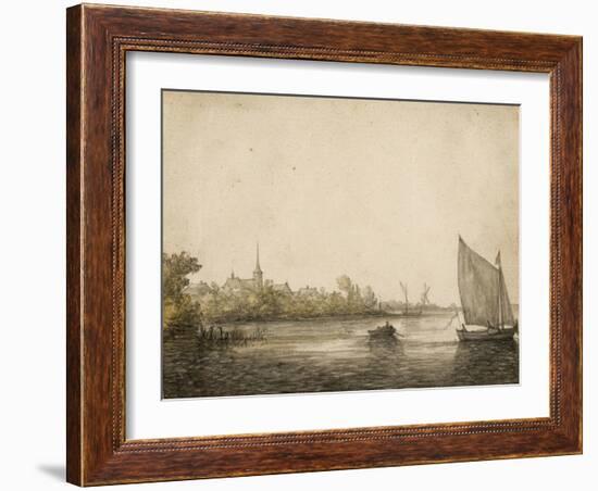 River Landscape-Aelbert Cuyp-Framed Giclee Print