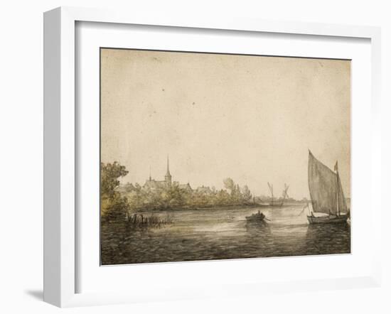 River Landscape-Aelbert Cuyp-Framed Giclee Print