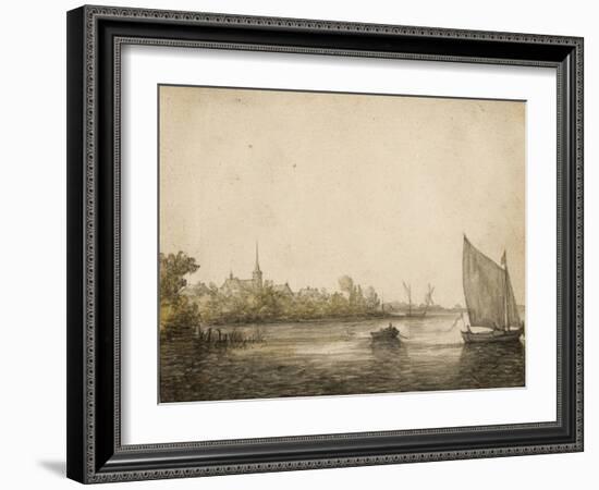 River Landscape-Aelbert Cuyp-Framed Giclee Print