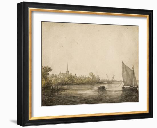 River Landscape-Aelbert Cuyp-Framed Giclee Print