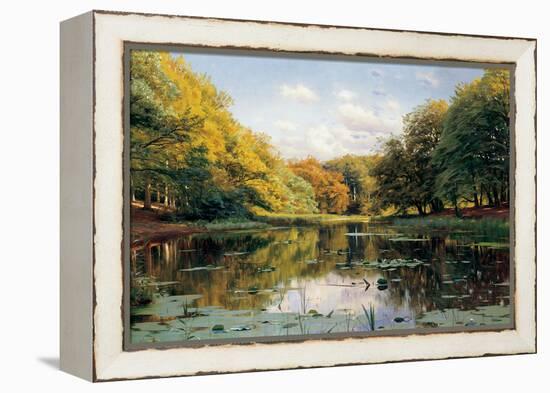 River Landscape-Peder Monsted-Framed Stretched Canvas