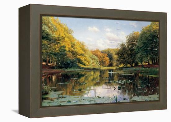 River Landscape-Peder Monsted-Framed Stretched Canvas