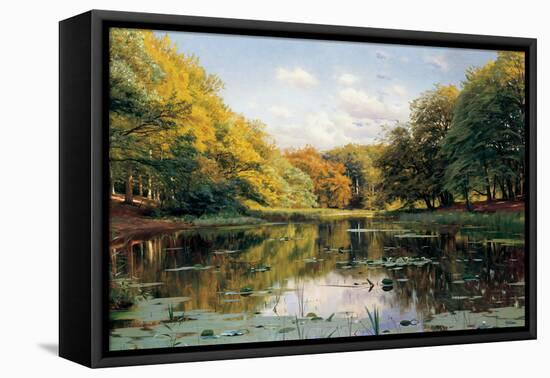 River Landscape-Peder Monsted-Framed Stretched Canvas