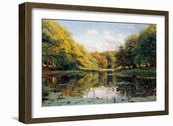 River Landscape-Peder Monsted-Framed Art Print