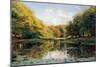 River Landscape-Peder Monsted-Mounted Art Print