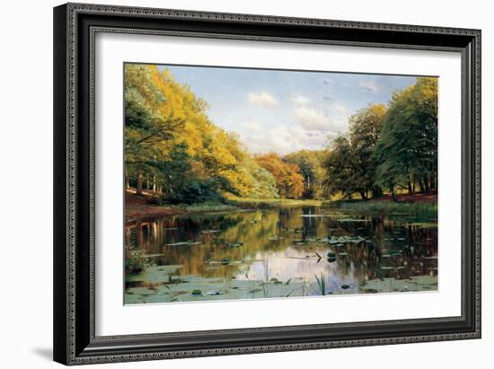 River Landscape-Peder Monsted-Framed Art Print