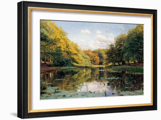 River Landscape-Peder Monsted-Framed Art Print