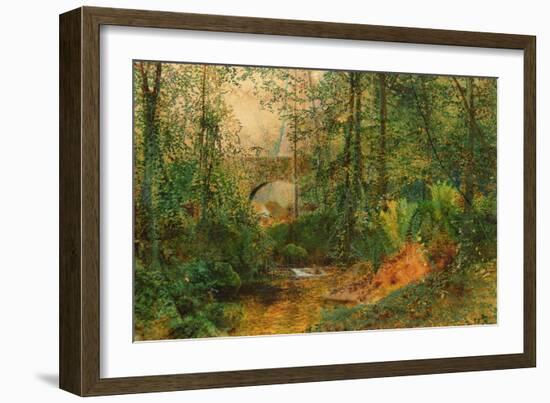 River Landscape-John Atkinson Grimshaw-Framed Giclee Print