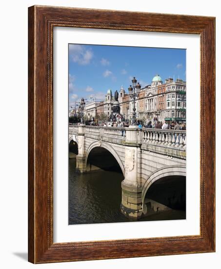 River Liffey and O'Connell Bridge, Dublin, Republic of Ireland, Europe-Hans Peter Merten-Framed Photographic Print