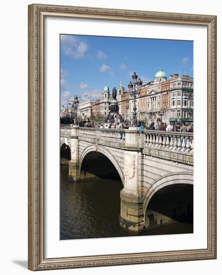 River Liffey and O'Connell Bridge, Dublin, Republic of Ireland, Europe-Hans Peter Merten-Framed Photographic Print