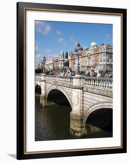 River Liffey and O'Connell Bridge, Dublin, Republic of Ireland, Europe-Hans Peter Merten-Framed Photographic Print