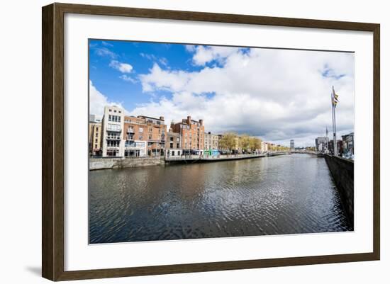 River Liffey Flowing Through Dublin, Republic of Ireland-Michael Runkel-Framed Photographic Print