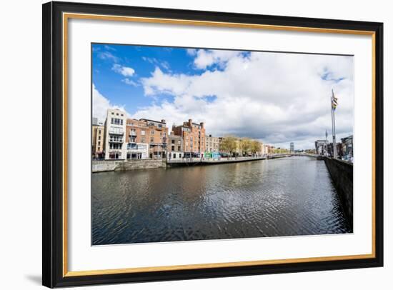 River Liffey Flowing Through Dublin, Republic of Ireland-Michael Runkel-Framed Photographic Print