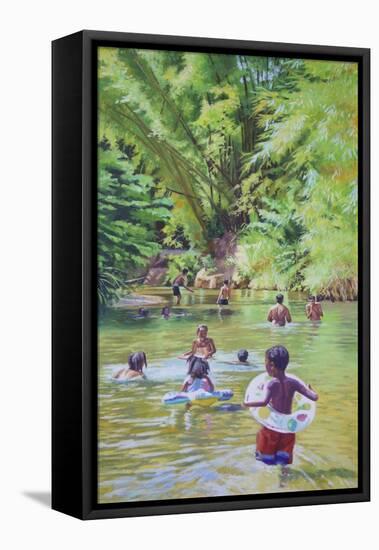 River Lime Sublime, 2020, (oil on canvas)-Colin Bootman-Framed Premier Image Canvas