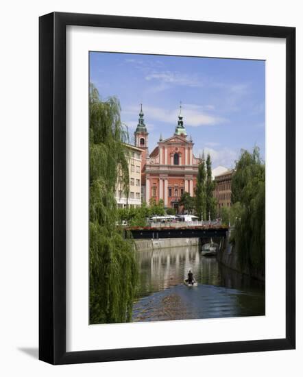 River Ljubljanica, Ljubljana, Slovenia, Europe-Lawrence Graham-Framed Photographic Print