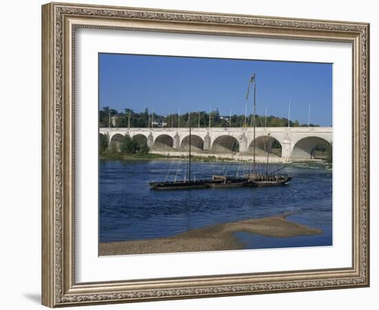 River Loire and Wilson Bridge, Tours, Centre, France, Europe-Thouvenin Guy-Framed Photographic Print