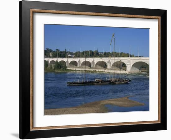 River Loire and Wilson Bridge, Tours, Centre, France, Europe-Thouvenin Guy-Framed Photographic Print