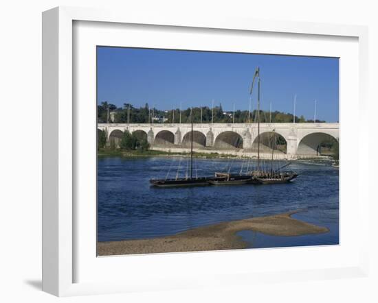 River Loire and Wilson Bridge, Tours, Centre, France, Europe-Thouvenin Guy-Framed Photographic Print