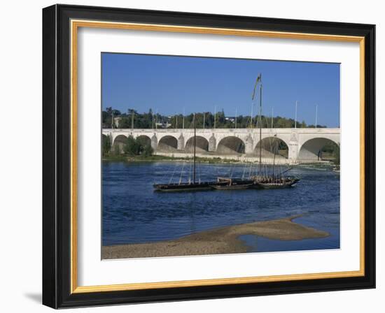 River Loire and Wilson Bridge, Tours, Centre, France, Europe-Thouvenin Guy-Framed Photographic Print