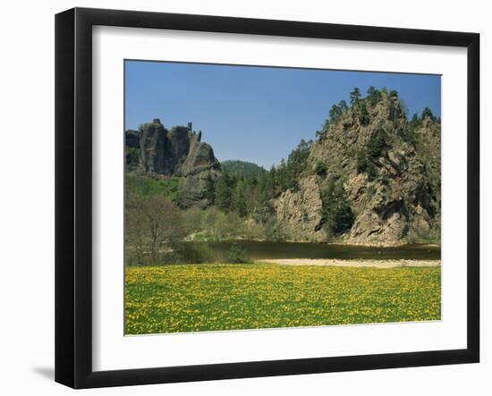 River Loire in Spring, Near Arlempdes, Haute Loire in the Auvergne, France-Michael Busselle-Framed Photographic Print