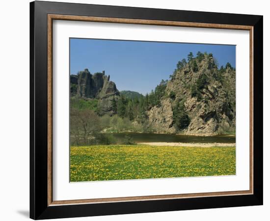 River Loire in Spring, Near Arlempdes, Haute Loire in the Auvergne, France-Michael Busselle-Framed Photographic Print