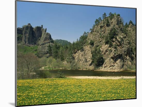 River Loire in Spring, Near Arlempdes, Haute Loire in the Auvergne, France-Michael Busselle-Mounted Photographic Print