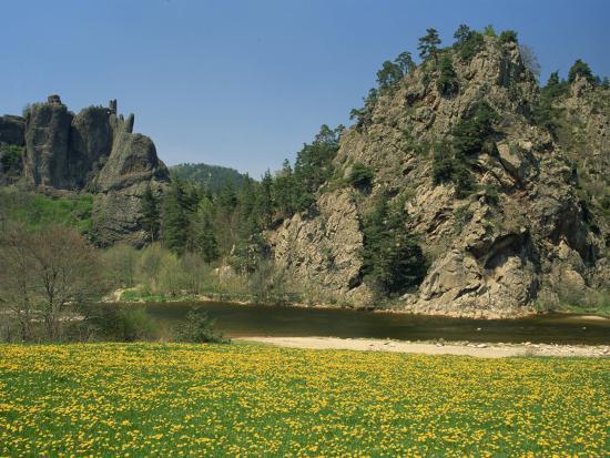 River Loire In Spring Near Arlempdes Haute Loire In The Auvergne France Photographic Print Michael Busselle Art Com