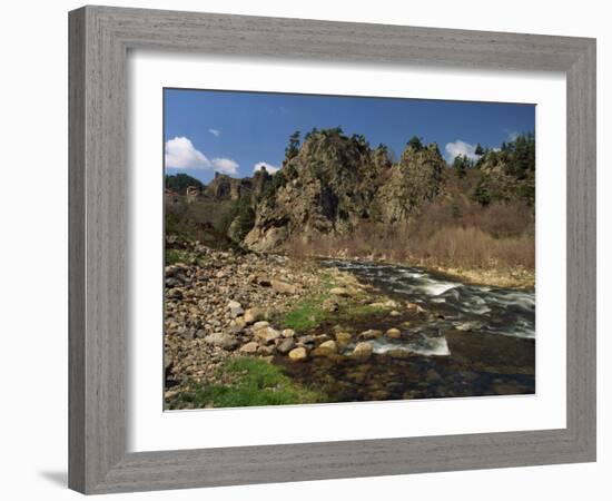 River Loire Near Arlempdes, Haute Loire, in the Auvergne, France, Europe-Michael Busselle-Framed Photographic Print