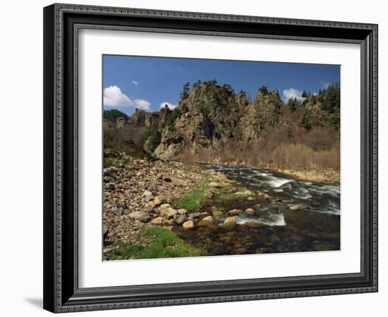 River Loire Near Arlempdes, Haute Loire, in the Auvergne, France, Europe-Michael Busselle-Framed Photographic Print